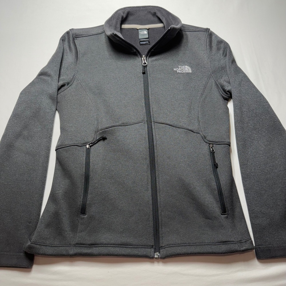 The North Face Agave Jacket Women's Medium Fleece Lined Dark Gray Full Zip